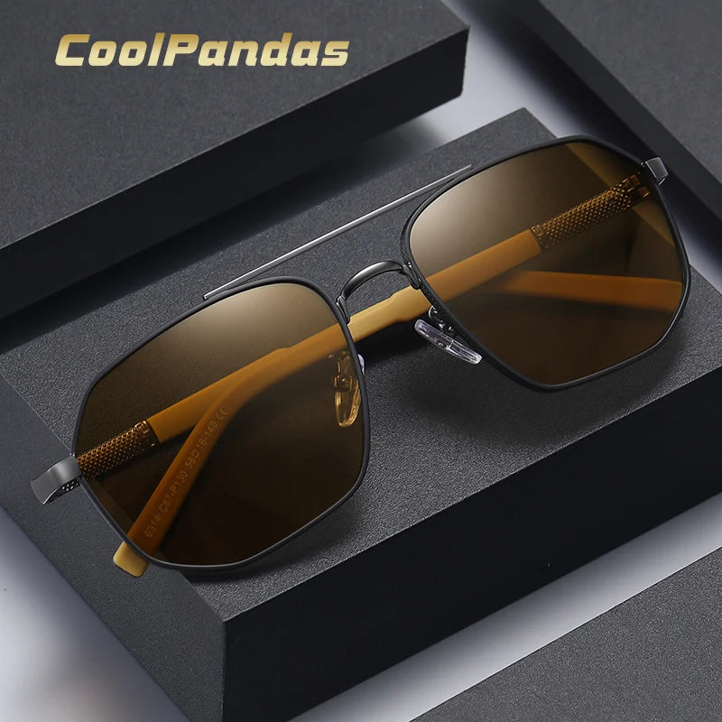 CoolPandas High Quality Hexagon Sunglasses Men 2022 New Fashion Driving Polarized Retro Polygon Outdoor Sun Glasses Male UV400