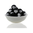 10pc/Lot  Valentines Day Silicone Beads Focal Heart Round Marking DIY Necklace Baby Pacifier Chain Beads For Making Jewelry