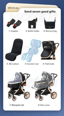 3-in-1 baby pram Travel system Lightweight pram from birth All-terrain baby pram Compact folding pram Summer