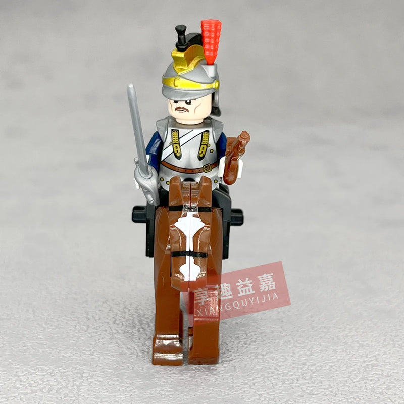 Medieval Napoleonic War French Dragoon British Soldiers Pirates Figures Army Scottish Fuisiler Building Blocks Weapons Brick Toy