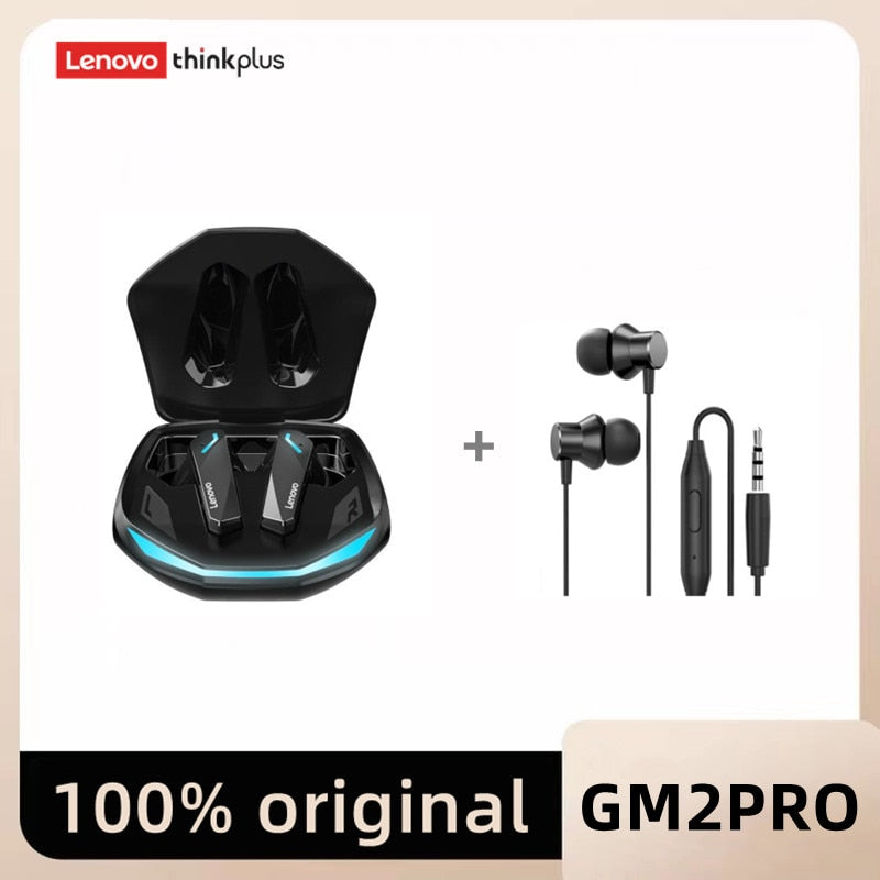 New Original Lenovo GM2 Pro Buletooth 5.3 Earphones Gaming Wireless Headphones E-Sports Music Earbuds Dual Mode Headset With Mic