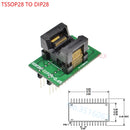 Sop8/Sop14/Sop16/Sop20/Sop28/44/Tssop8/Tssop16/Tssop20/Tssop28/TQFP32/LQFP44 To Dip Programmer Adapter Socket 150/208/173/300mil