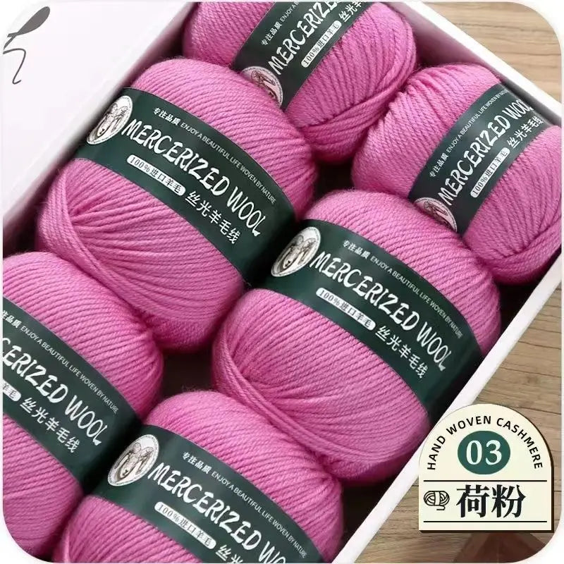 Hand-knitted Mongolian Cashmere Yarn for Cardigan Hat and Sweater, Worsted Woolen Wool, Hand-knitted Thread, 100g