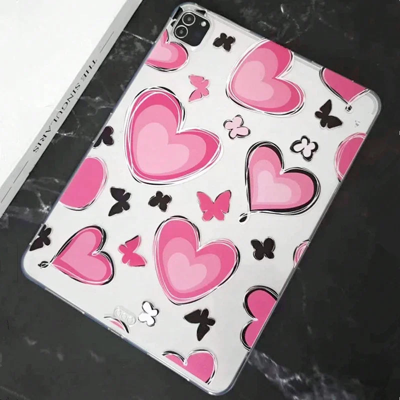 Heart Pink Tablet Cases for Xiaomi Redmi Pad SE 11 2023 10.6 for Xiaomi Mi Pad 5 /MiPad 5 Pro 11 inch 5G Xiaomi Pad 6 Pro Case