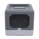 Full Enclosed Cat Toilet Litter Box in Grey