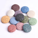 5pcs Natural Volcano Lava Stone Flat Round 20mm 27mm 32mm Loose Crafts Beads lot for Jewelry Making DIY Earring Findings