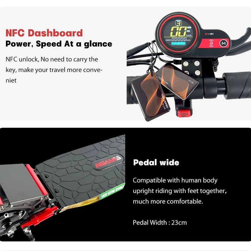 EMANBA X4 EU USA In Stock 2*800W Powerful Dual Motors Electric Kick Scooter 10Inch  Off Road Tire E Scooter 50-60km