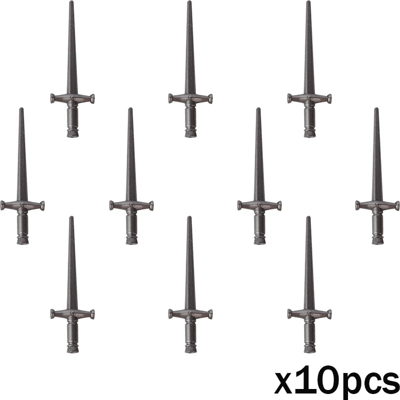 MOC Medieval Accessories Series Building Blocks Military Army Soldier Armour Shield Helmet Sword Crown Weapon Knight Bricks Toys