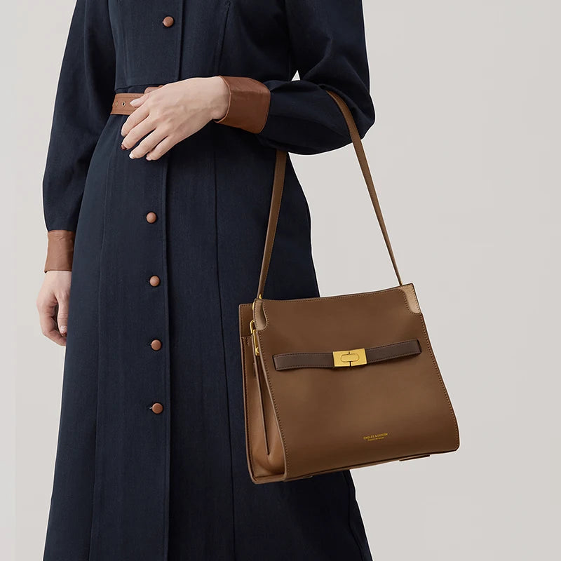 Cnoles Brand Female Shoulder Bag Bucket Tote Bags Women's 2023 Trend Luxury Ladies Crossbody Messenger Bag