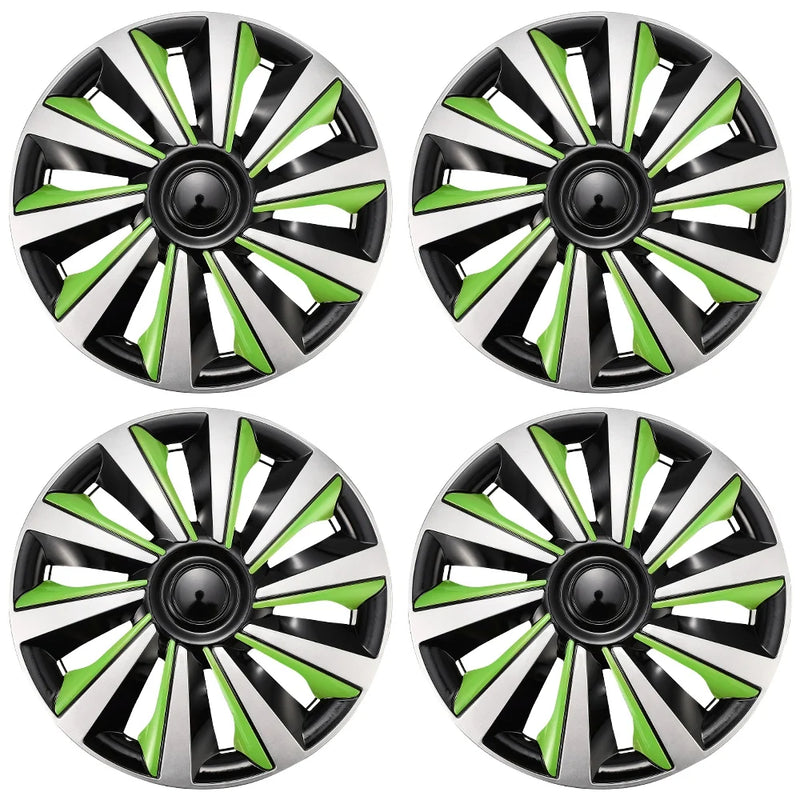 4pcs/set ABS 16 Inch Car Vehicle Wheel Rim Skin Cover Hub Caps R16 Racing Style Rim Center Cover Car Exterior Accessories