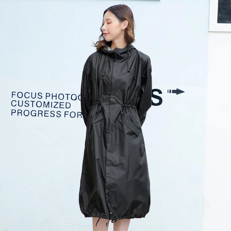 Adult raincoat female fashion hiking long increase waterproof windbreaker light body poncho male Japanese and Korean version