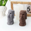 Hot Big Nose Stone Man Candle Silicone Mold Easter Island Moai Statue Crafts Abstract Carving Upper Body Epoxy Resin Mould