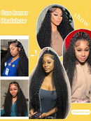 200 high Density Curly 13x6 HD Lace Frontal Human Hair Wigs Brazilian 30 40 Inch Water Deep Wave 13x7 Lace Front Wig For Women