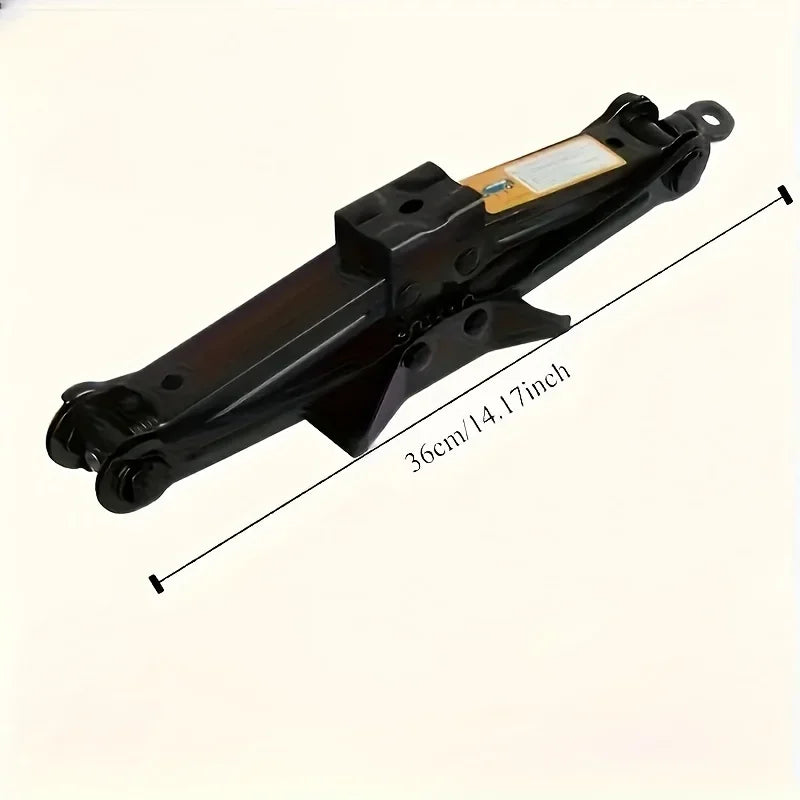 1 Set 2Tons Foldable Car Jack Hand-operated Horizontal Type 2 Tons Car Jack Car Tire Repair Tool