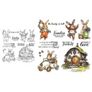 Mangocraft Easter Rabbits Bunny Family Home Clear Stamps DIY Scrapbooking Supplies Silicone Stamp For Card Making Albums Decor