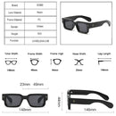 SO&EI New Square Sunglasses Women Vintage Rivets Trending Clear Ocean Gradient Lens Shades UV400 Men Punk Sun Glasses