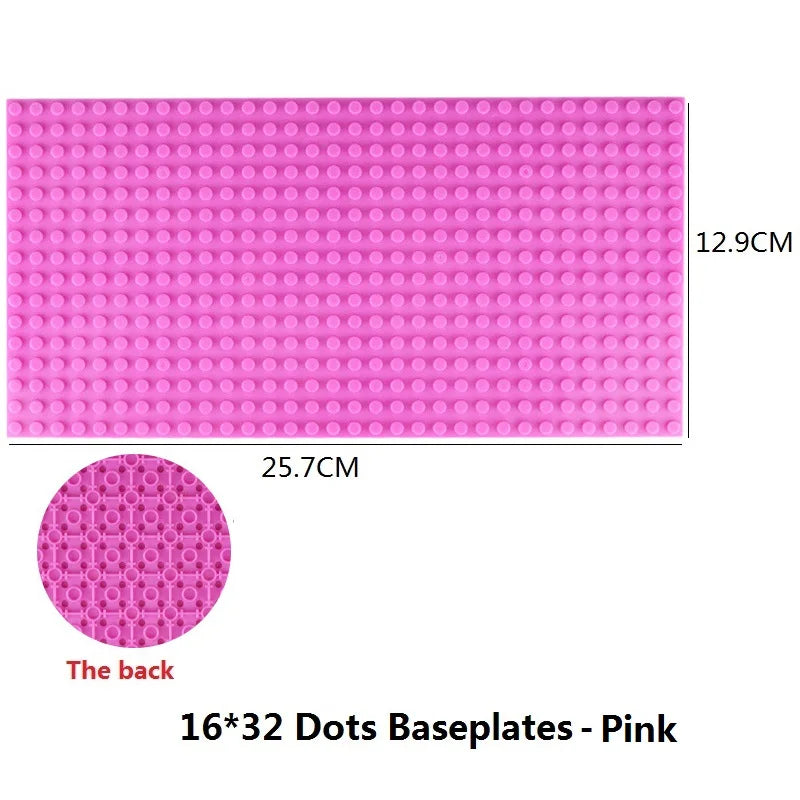 Classic Double Side Base Plate 32*32 16X32 Dots  Building Block Baseplate DIY Plastic Colorful Classic Brick Compatible Kids Toy