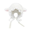 Cute Lolita Beanie Hat Easter Christmas Little Lamb Ears Hat Costume Party Cosplay Small Ear Cap Earflap Hat