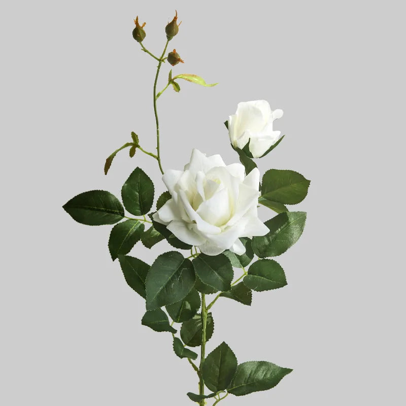 SunMade Luxury Real Touch Roses Moist Feeling Artificial Flowers Home Wedding Decoration Flores Artificales White Rose Christmas