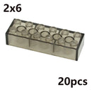 MOC Transparent Thick Building Blocks 1x1 1x2 2x2 2x4 Dots Clear Brick Figures Educational Creative Toy for Kid Compatible Brand