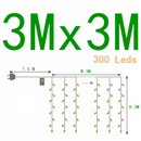 Led Icicle Curtain String Fairy Lights Christmas Lights Garland For Christmas New Year Wedding Home Room Patio Party Decoration