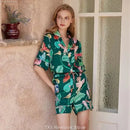 [Pink Dessert Dog] Summer Short-sleeved Pajamas Women's Ice Silk Thin Loose Large Size Home Clothes Two-piece Suit