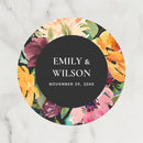 Customized wedding thank-you circular stickers, suitable for occasions such as weddings, birthdays, baptisms, and anniversaries.