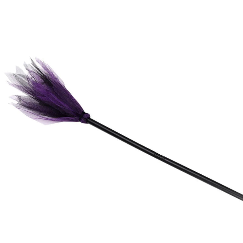 Halloween Party Witch Broom Kids Plastic Cosplay Flying Broomstick Props For Masquerade Halloween Cosplay Costume Accessories