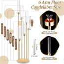 4PCS 46"Tall Metal Floor Candlestick Holder With 24 PCS LED Candles For Wedding Pary Birthday Centerpieces