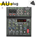 Lomeho 4 Channels Sound Mixer 48V 99 Digital Effect Portable Audio Table Bluetooth USB PC Record Mixing Console Church AM-AX3
