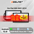 4G 8Core Android Car radio GPS Stereo For Fiat 500 2007-2014 Multimedia Video player 2DIN Autoradio DSP Carplay 7862 Head Unit