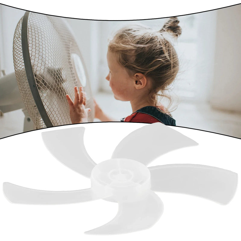 16 Inch  Household Plastic  Fan Blade  Five Leaves  With Nut  Cover For Pedestal Standing Pedestal Fan Blades Accessories