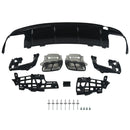 MagicKit For Mercedes Benz  AMG W117 C117 X117 Rear Diffuser With Exhaust Tailpipes CLA260 CLA45 Rear Bumper Lip Gloss Black