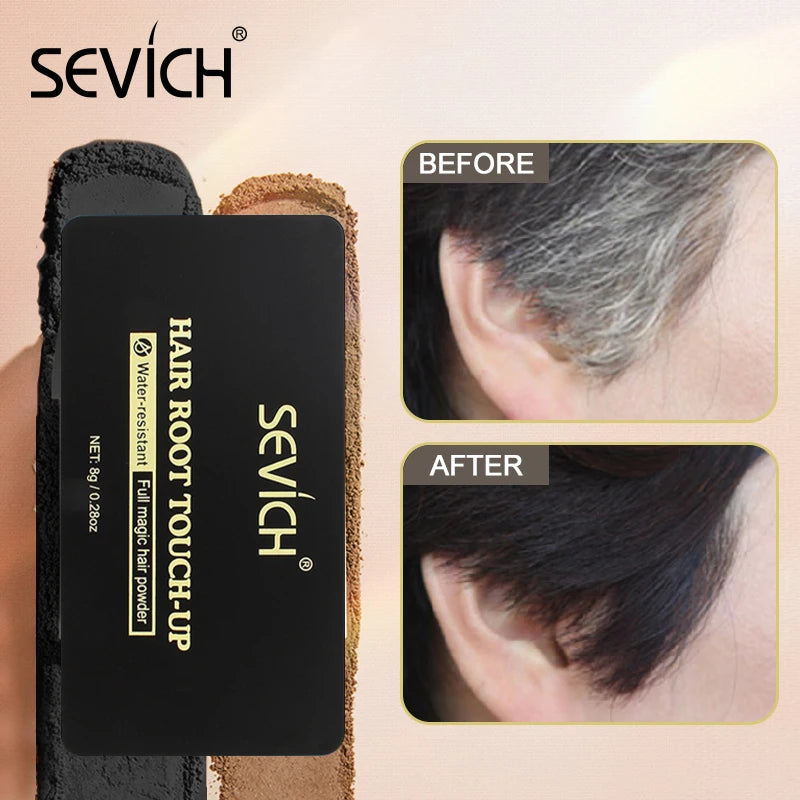 Sevich Unisex 4 Color Hair Root Touch-up Hairline Powder 8g Waterproof Hair Shadow Powder Hair Root Cover Up Concealer Hair Care