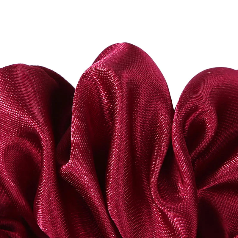 6pcs/lot Hair Scrunchies Bands Scrunchy Ties Ropes Ponytail Holder for Women or Girls Accessories Satin Headwear Solid Color Set