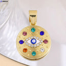 New Crystal Blue Evil Eye Charms Amulet Pendants For Jewelry Making Accessories DIY Designer Bohemia Style Necklaces Supplies