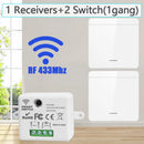 Wireless Light Wall Switch RF 433Mhz Remote Control 1/2/3Gang Interruptor Smart Lighting Switch For Lamp LED 10A 110V 220V