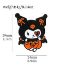 Anime Cute Enamel Pins Kitty Cat Kuromi Cinnamoroll Pom Pom Purin Brooch for Halloween Clothing Accessories Gifts