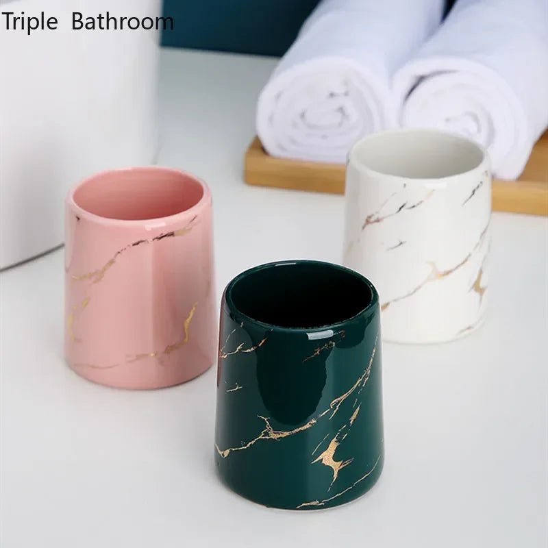 Nordic Mouthwash Cup Ceramic Couples Household Tooth Mug Water Mug Travel Toothbrush Holder Storage Cups Bathroom Washing Tools