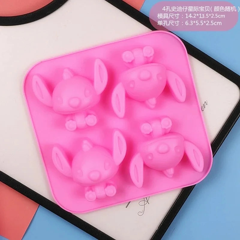 Disney Mickey Mouse Cartoon Baking 3D Mold Diy Baking Cookie Cake Rice Ball Mold Plastic Mold Birthday Party Decoration Toy Gift