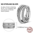 Original 925 Sterling Silver Women Finger Rings for Women Silver Cocktail Ring Geometric Butterfly Round Shape Luxury Jewelry