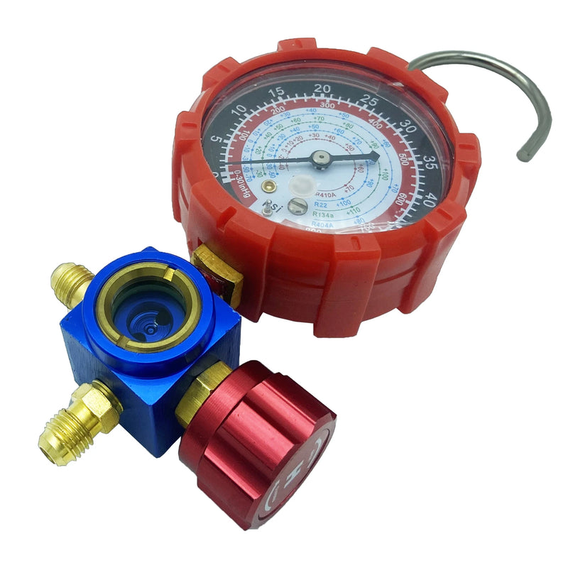 Air Conditioner Refrigerant Low and High Pressure Gauge for R410A R134A R22 R404A A/C Diagnostic Refrigerant Charging Tool