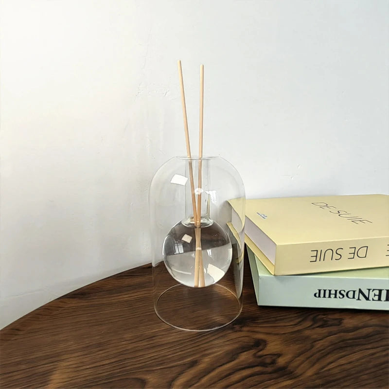 Aromatherapy Diffuser Bottle Transaprent Glass Essential Oil Bottles with Fragrance Stick Home Storage Containers Bottle