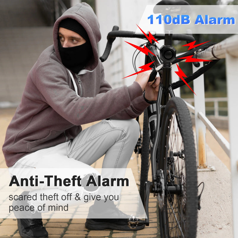 Rockbye Bicycle Alarm Wireless USB Charging Bike Vibration Alarm IPX5 Waterproof Motorcycle Scooter Burglar System