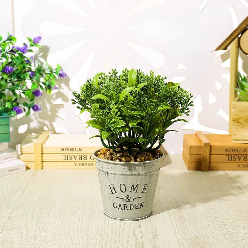 Artificial Plant Bonsai Creative Grass Ball Green Fake Plant Flower Potted Ornaments for Home Room Table Garden Decoration Gifts