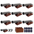 Military MOC Sentry Building Block Soldier Sandbag Fence Cannon Shell Barbed Wire Weapon Rack Training Field Watchtower Toy K018