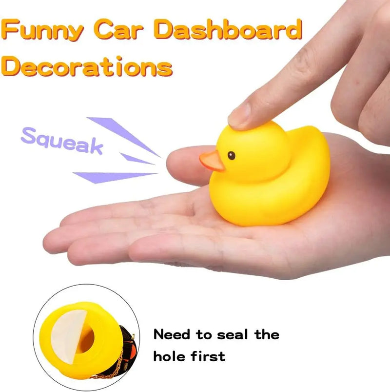 Car Cute Duck with Helmet Broken Wind Small Yellow Duck Bike Motorcycle Helmet Riding Cycling Decor Car Ornaments Accessories