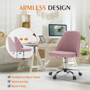 JHK Armless Small Desk Office Chair Cute Vanity Swivel Chair with Back Modern Fabric with Wheels Swivel Task Home Gaming Chair