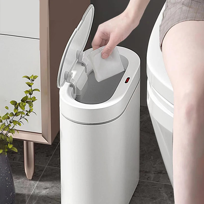 7L Smart Induction Trash Can Automatic Intelligent Sensor Dustbin Electric Touch Trash Bin for Kitchen Bathroom Bedroom Trash