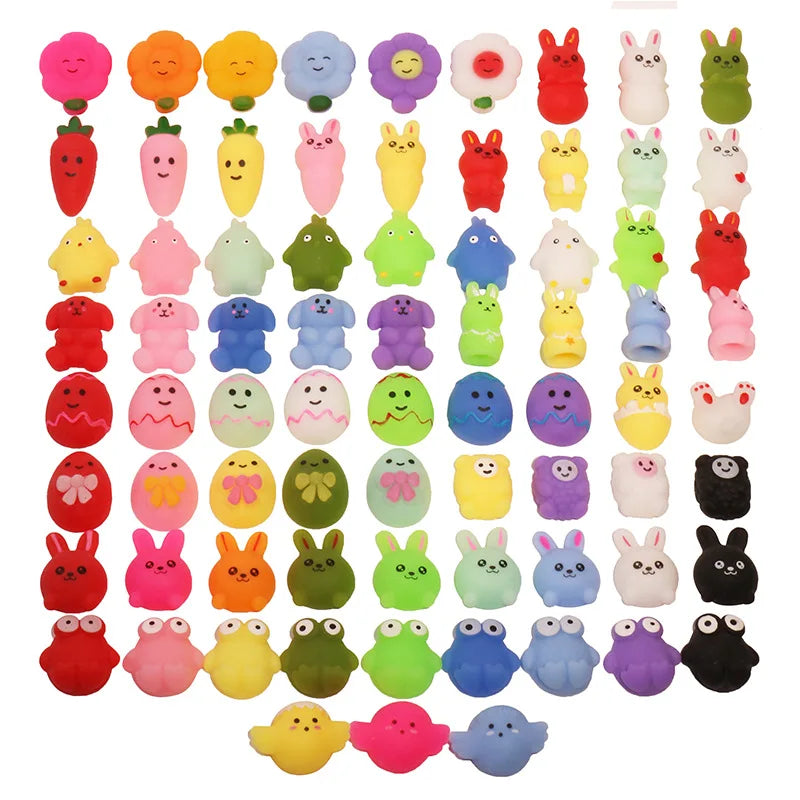 30pcs Kawaii Squishies Mochi Toys For Kids Squeeze Halloween Christmas Easter Birthday Gifts Party Favors Prizes